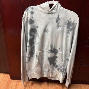 Nike Black and Gray Tie-Dye Hoodie